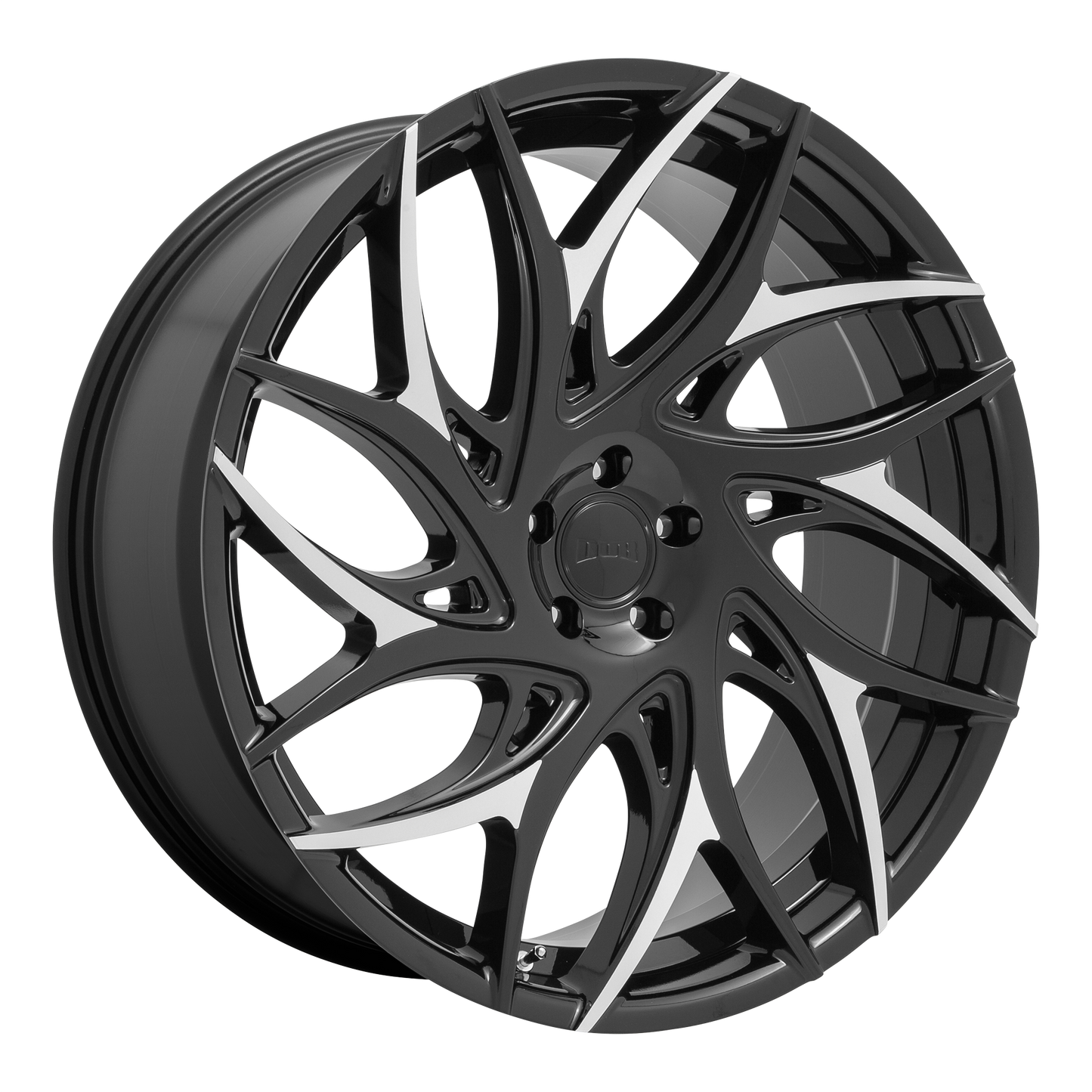 24x10 DUB S259 G.O.A.T. Gloss Black W/ Machined Spokes Wheel 5x5.5 (25mm)