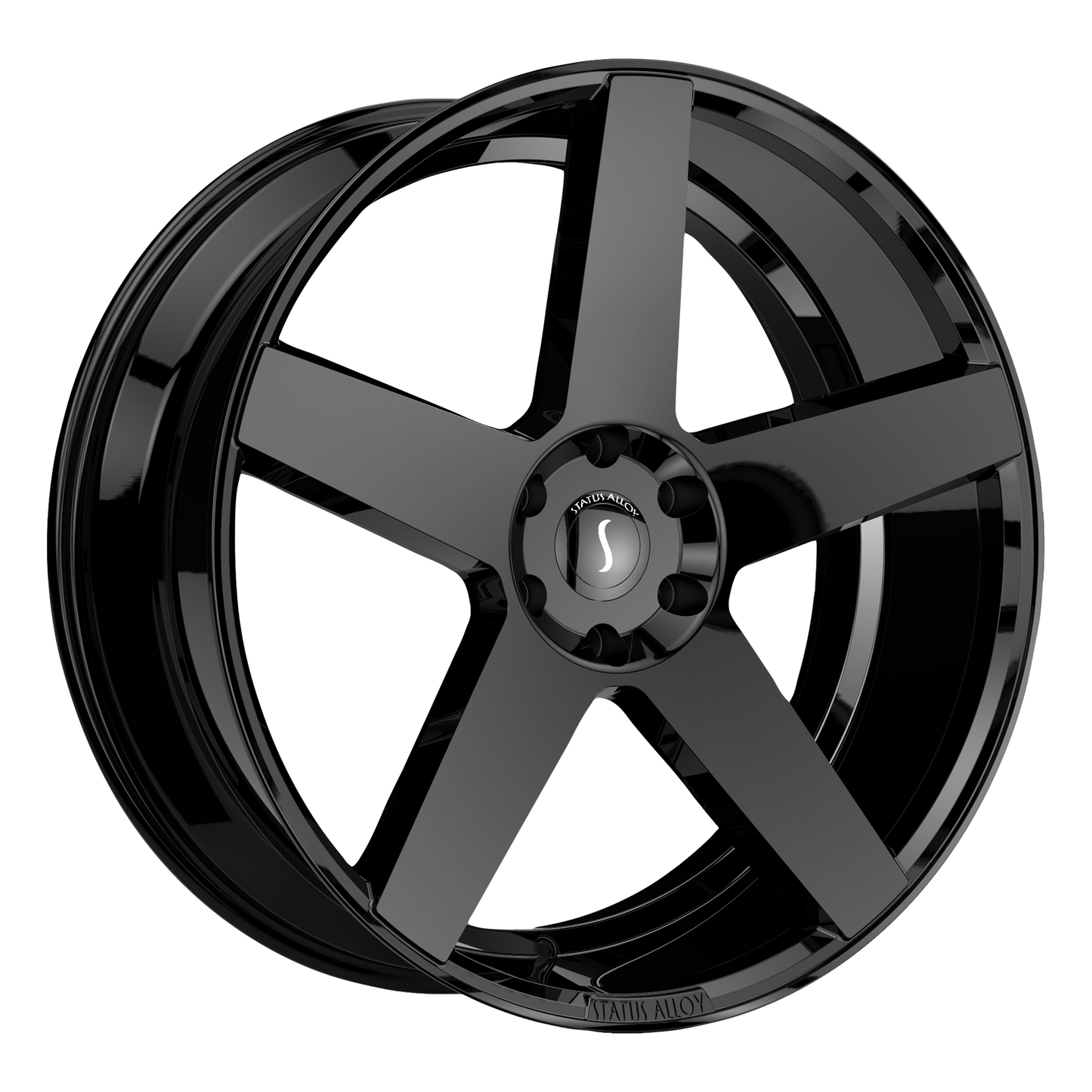 22x9.5 Status EMPIRE GLOSS BLACK Wheel 5x4.5 (30mm)