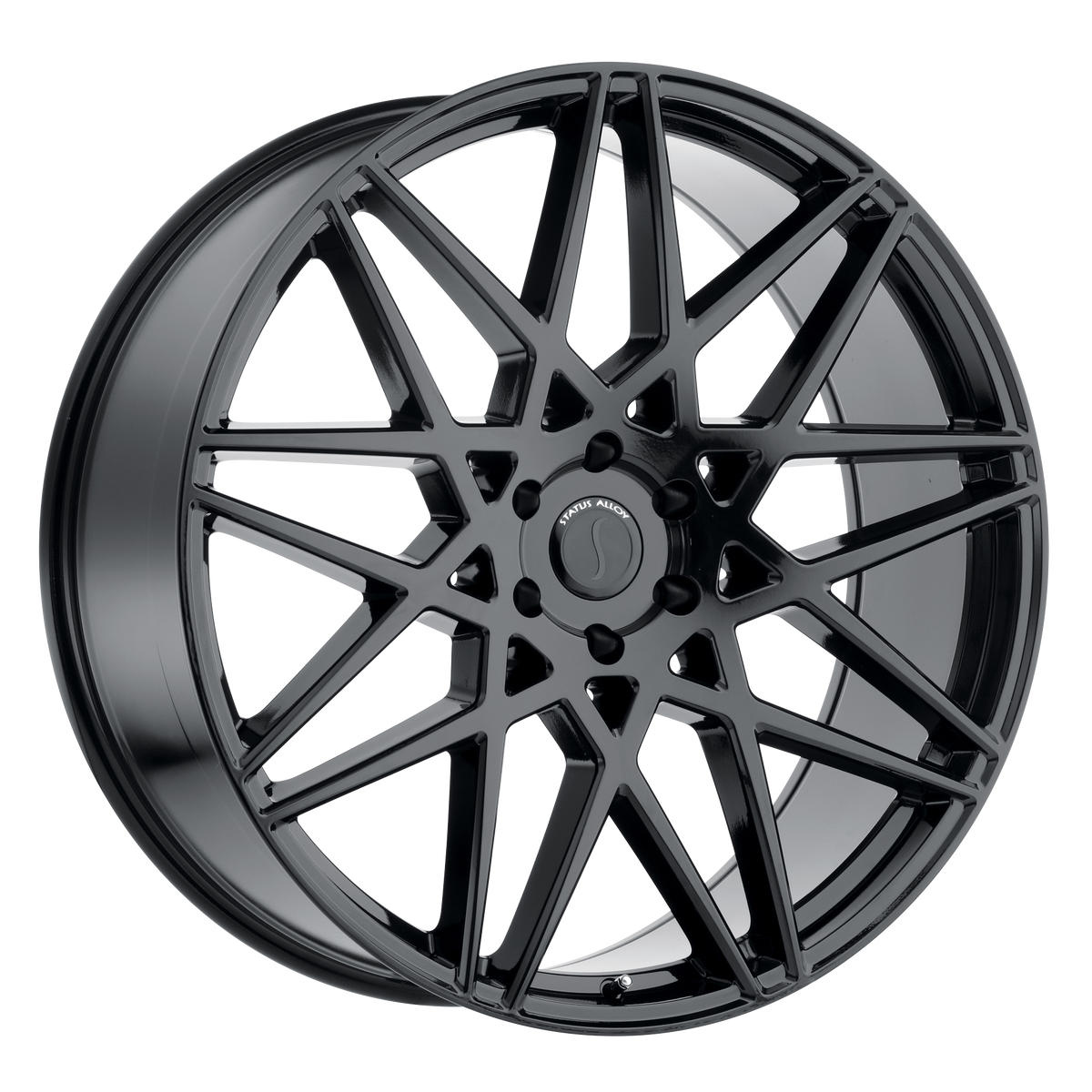 22x9.5 Status GRIFFIN GLOSS BLACK Wheel 5x5 (25mm)