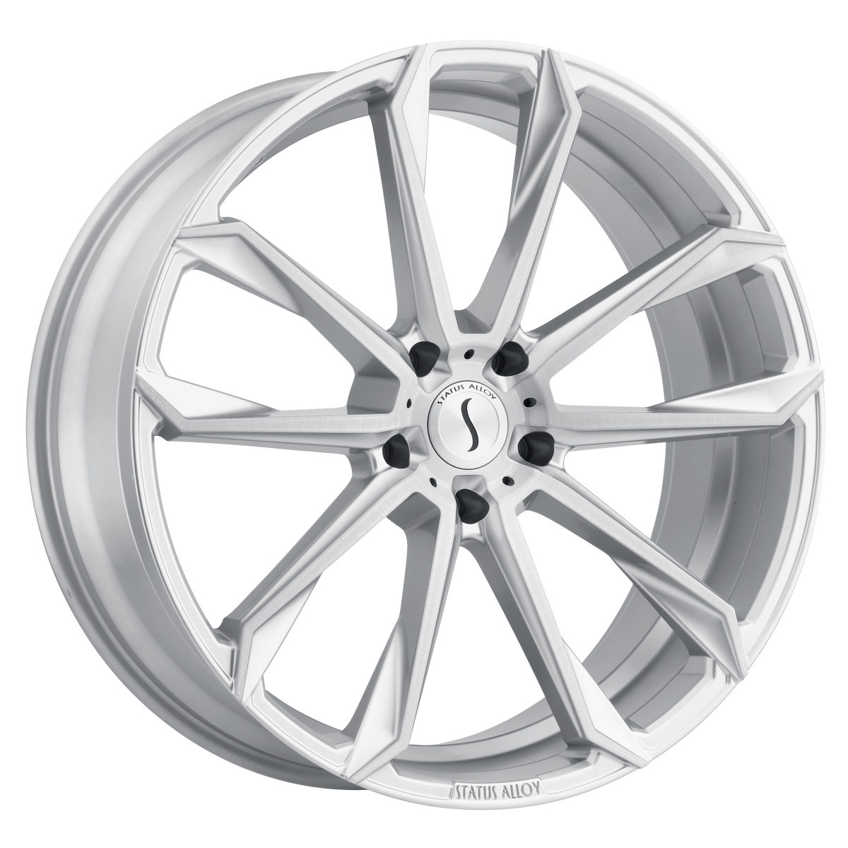20x9 Status MASTADON SILVER W/ BRUSHED MACHINED FACE Wheel 6x135 (25mm)
