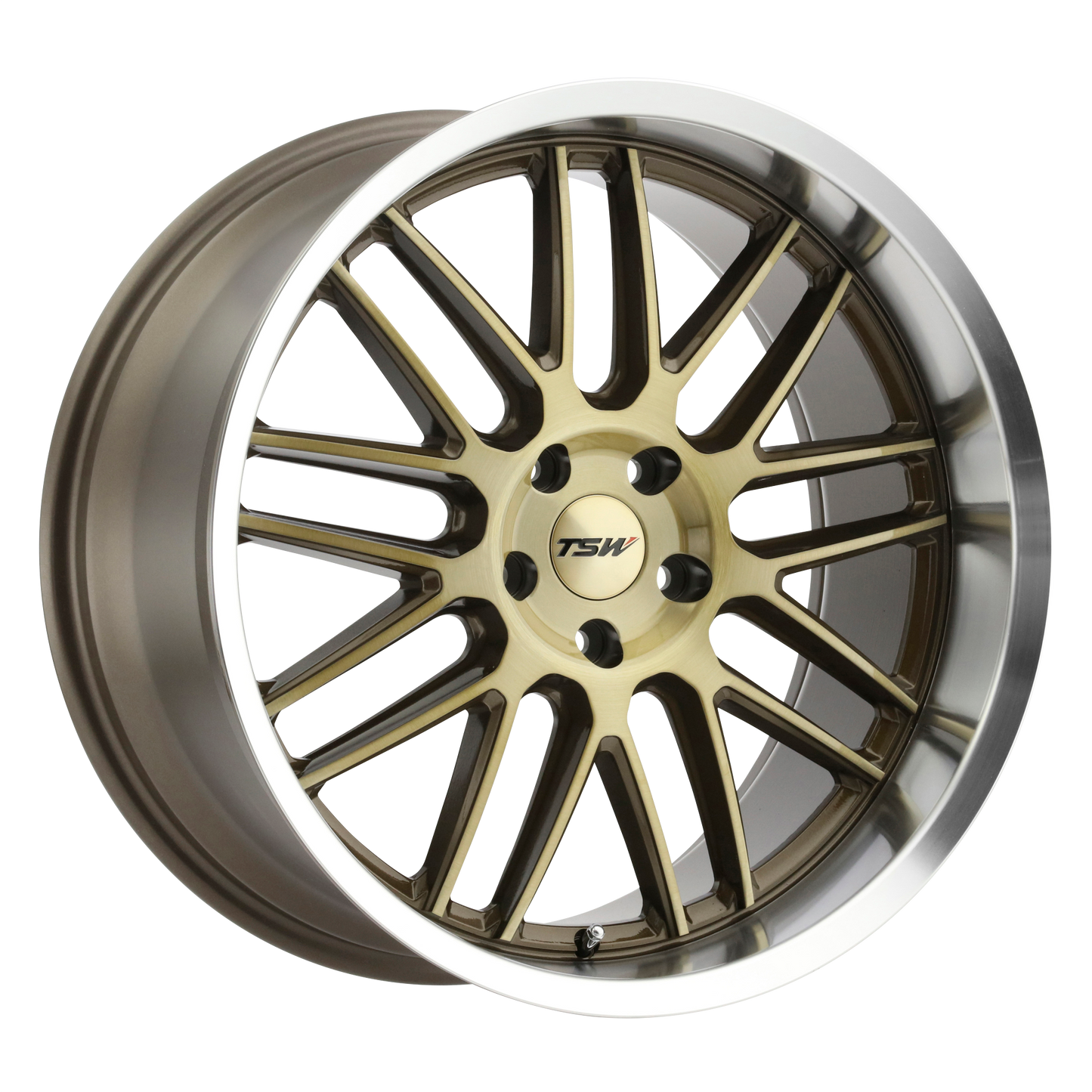 18x8.5 TSW AVALON BRONZE W/ BRUSHED BRONZE FACE & MACH LIP Wheel 5x4.5 (40mm)