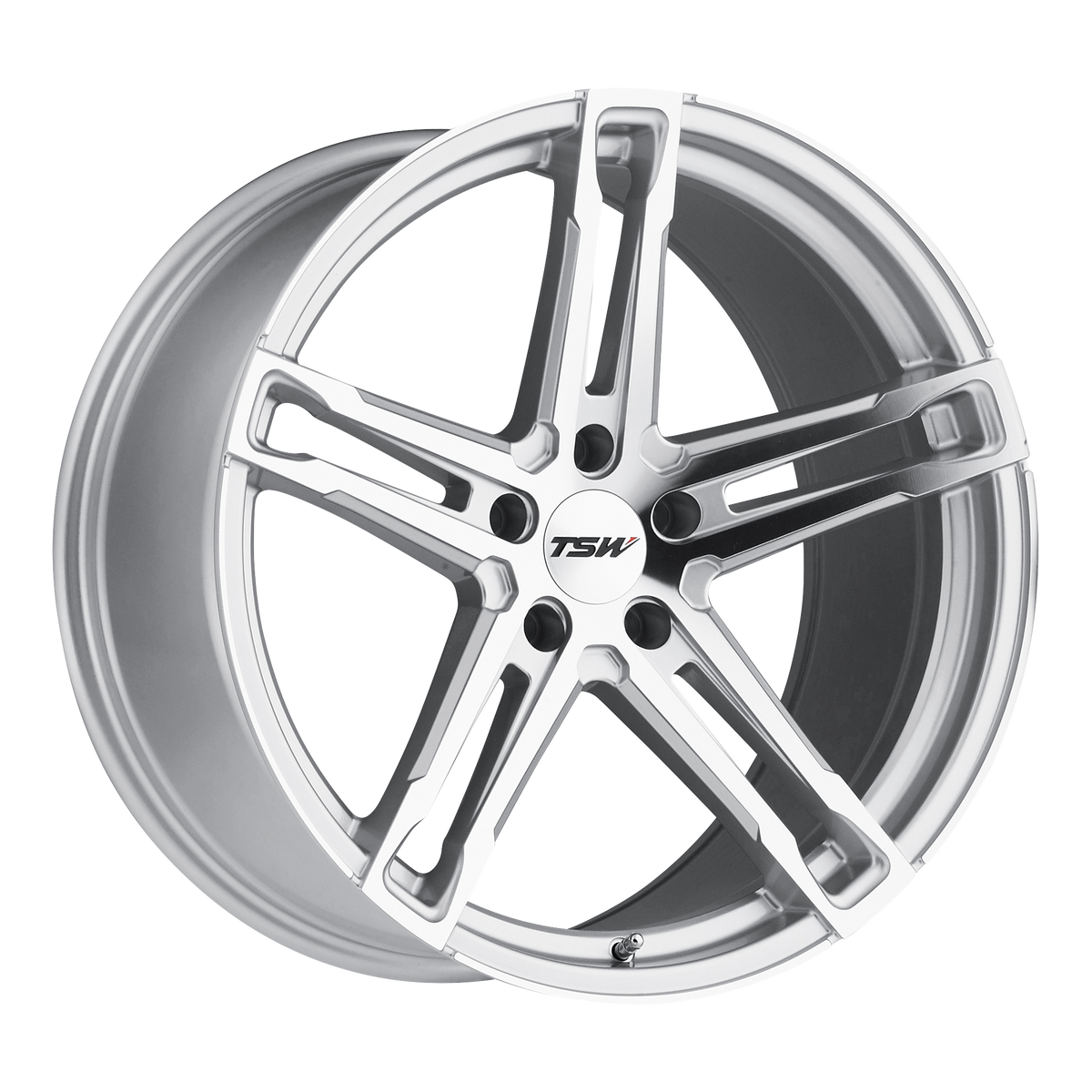 17x8 TSW MECHANICA SILVER W/ MIRROR CUT FACE Wheel 5x112 (45mm)
