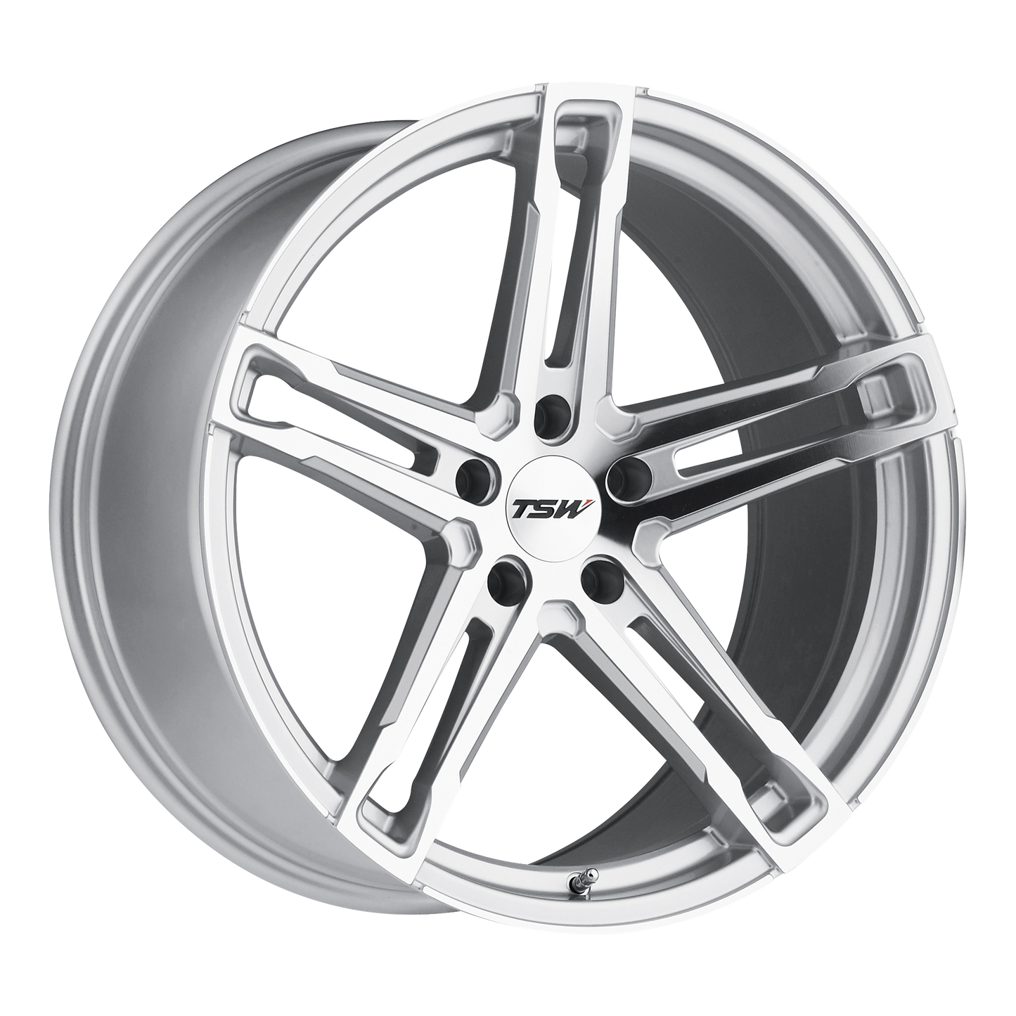 19x8 TSW MECHANICA SILVER W/ MIRROR CUT FACE Wheel 5x4.5 (35mm)