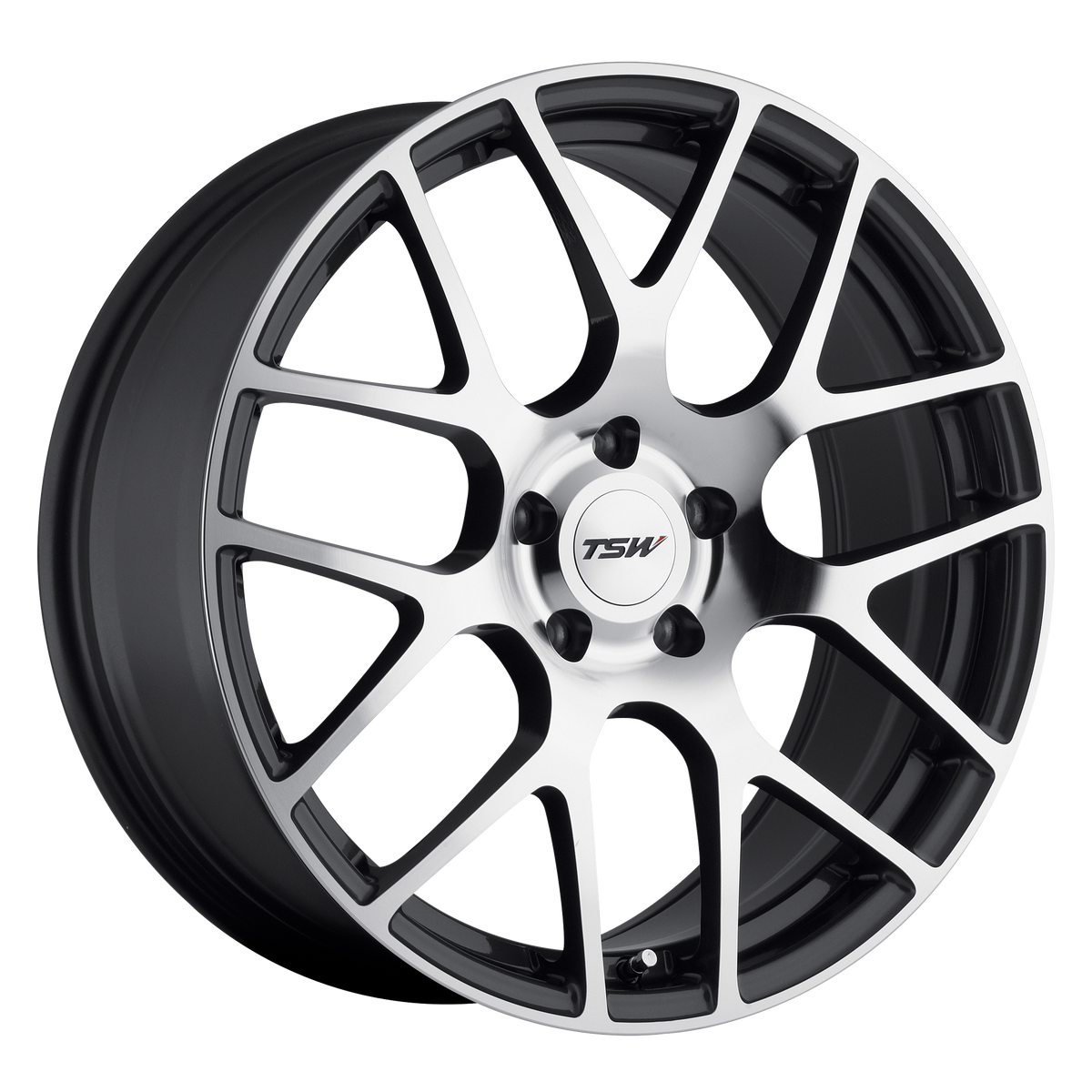 18x7.5 TSW NURBURGRING GUNMETAL W/ MIRROR CUT FACE Wheel 5x4.5 (45mm)