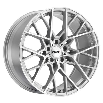 22x9 TSW SEBRING SILVER W/ MIRROR CUT FACE Wheel 5x4.5 (20mm)