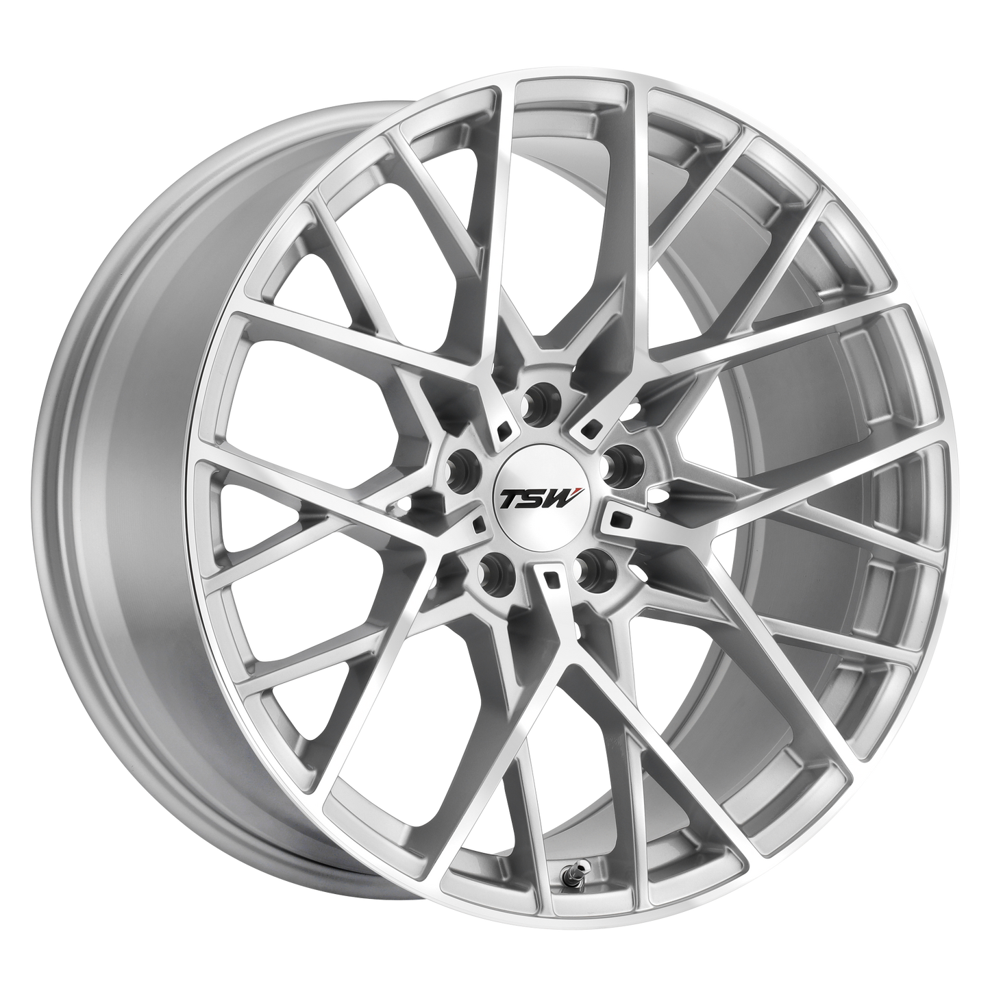 22x9 TSW SEBRING SILVER W/ MIRROR CUT FACE Wheel 5x112 (32mm)