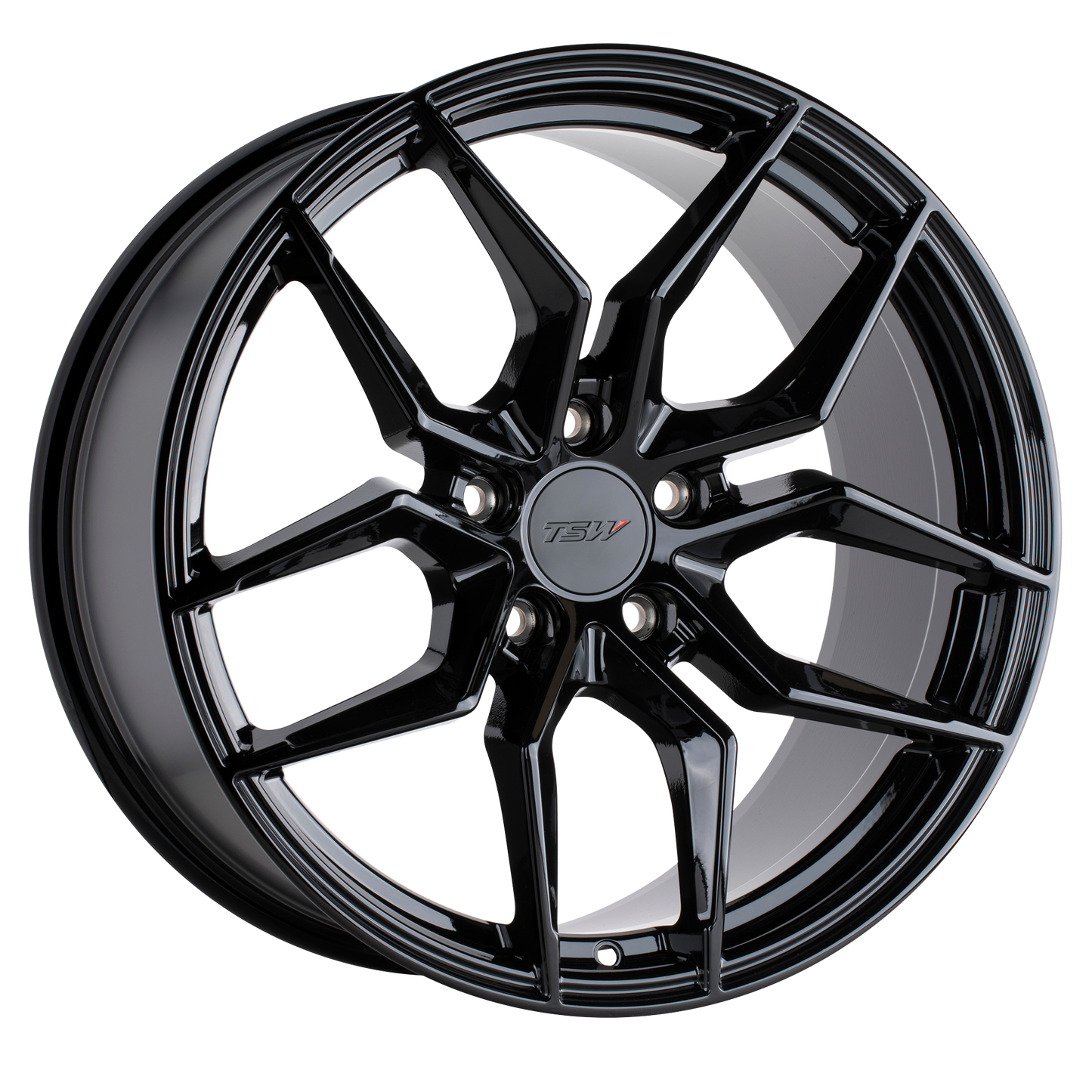 20x8.5 TSW SILVANO GLOSS BLACK Wheel 5x4.5 (20mm)