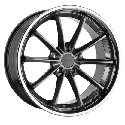 20x8.5 TSW SWEEP GLOSS GUNMETAL W/ STAINLESS LIP Wheel 5x4.5 (40mm)