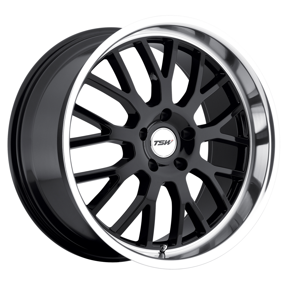20x8.5 TSW TREMBLANT GLOSS BLACK W/ MIRROR CUT LIP Wheel 5x112 (35mm)