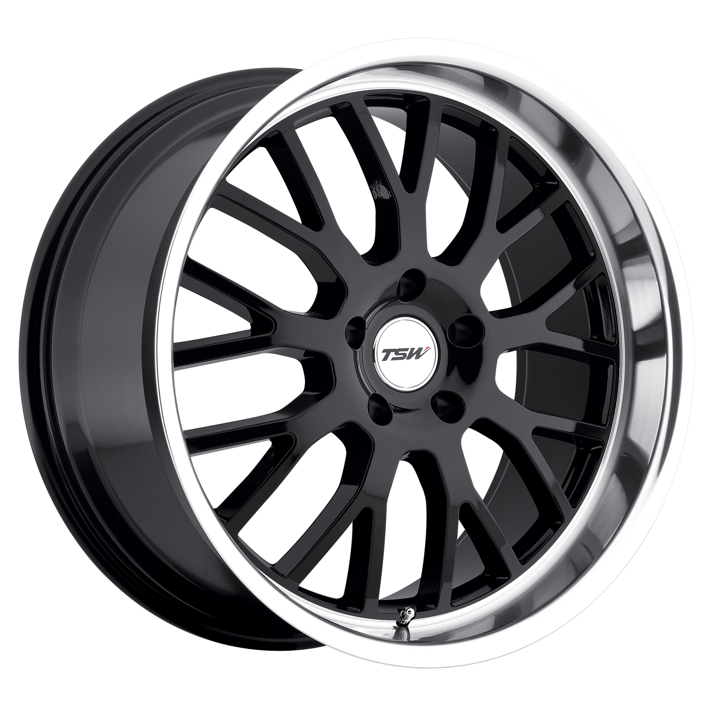 19x9.5 TSW TREMBLANT GLOSS BLACK W/ MIRROR CUT LIP Wheel 5x4.5 (20mm)