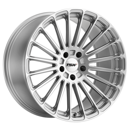 19x9 TSW TURBINA TITANIUM SILVER W/ MIRROR CUT FACE Wheel 5x120 (15mm)