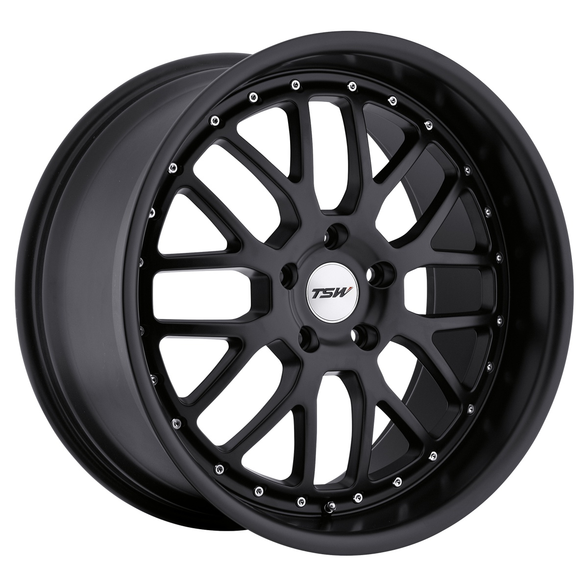 17x8 TSW VALENCIA MATTE BLACK Wheel 5x112 (45mm)