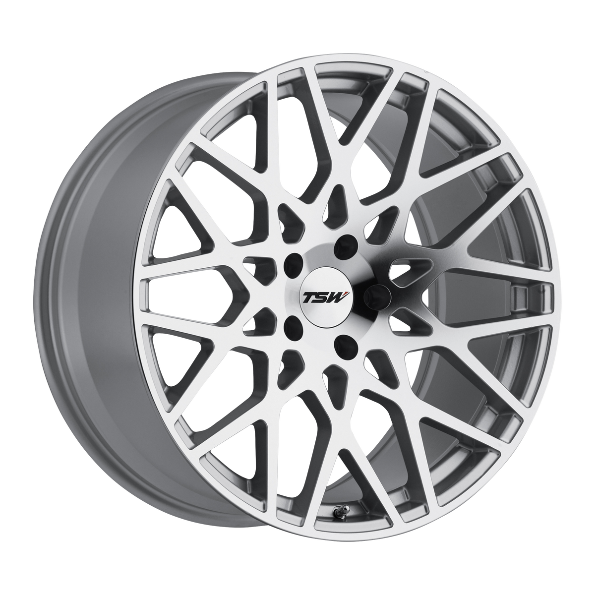 20x10 TSW VALE SILVER W/ MIRROR CUT FACE Wheel 5x112 (25mm)