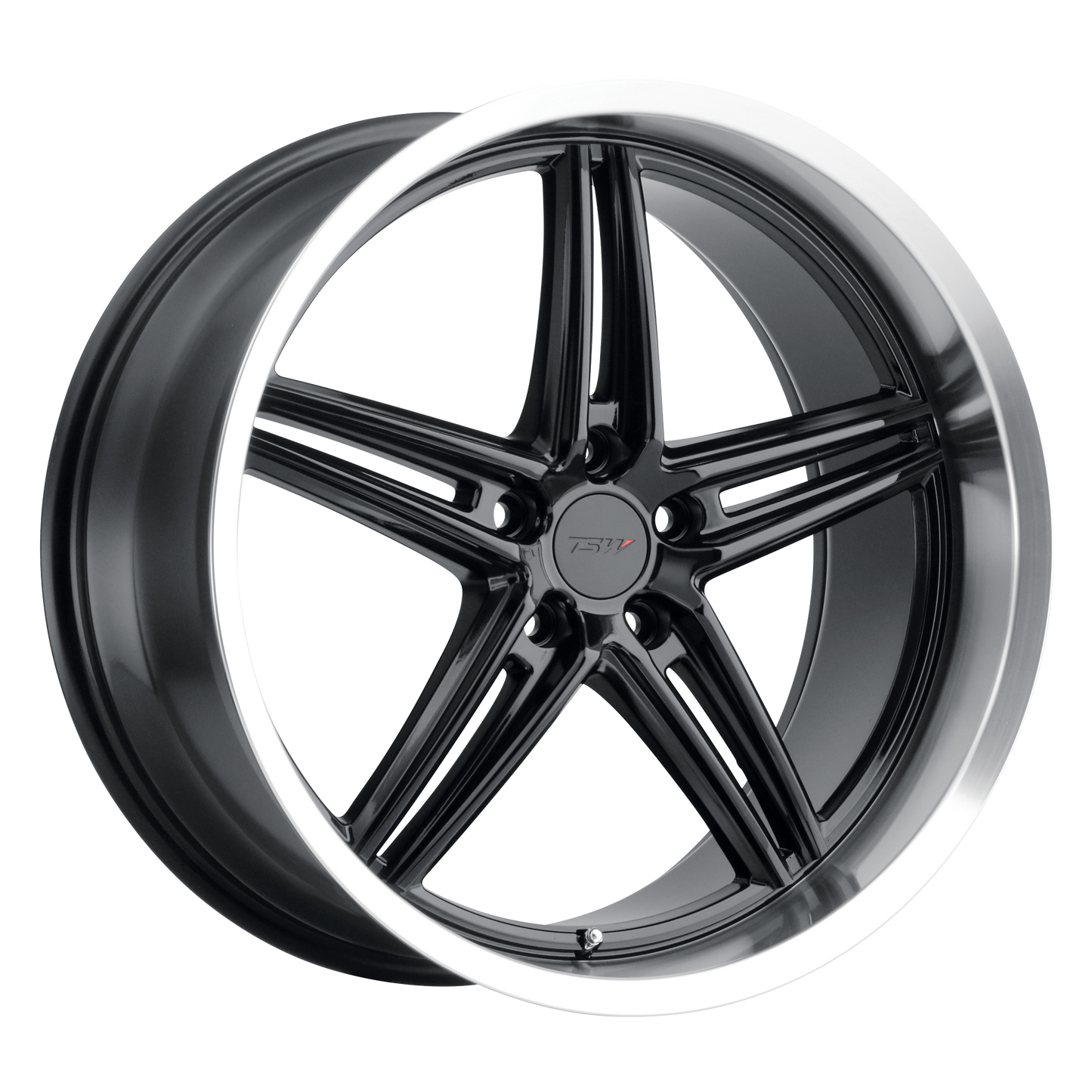18x9.5 TSW VARIANTE GLOSS BLACK W/ MACHINED LIP Wheel 5x4.5 (39mm)