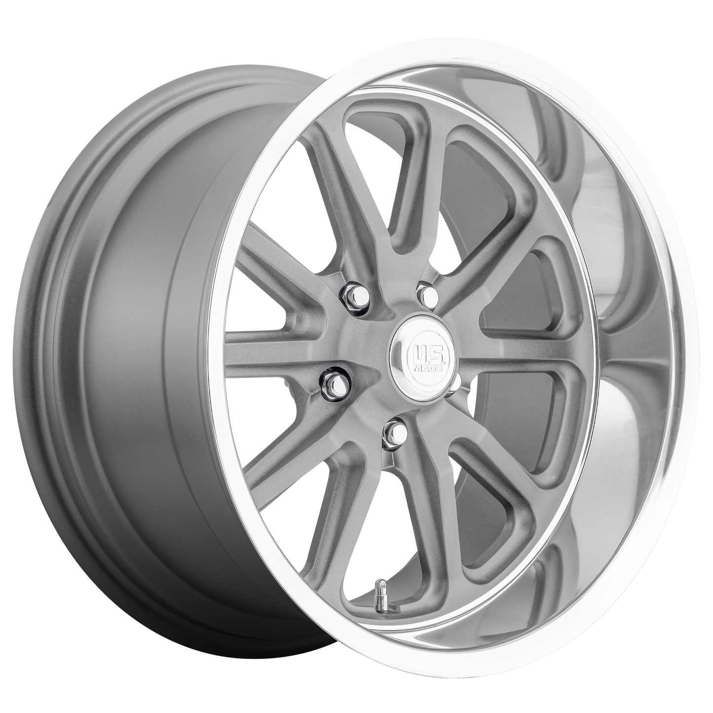 20x10.5 US Mags U111 RAMBLER MATTE GUN METAL MACHINED Wheel 5x120 (30mm)