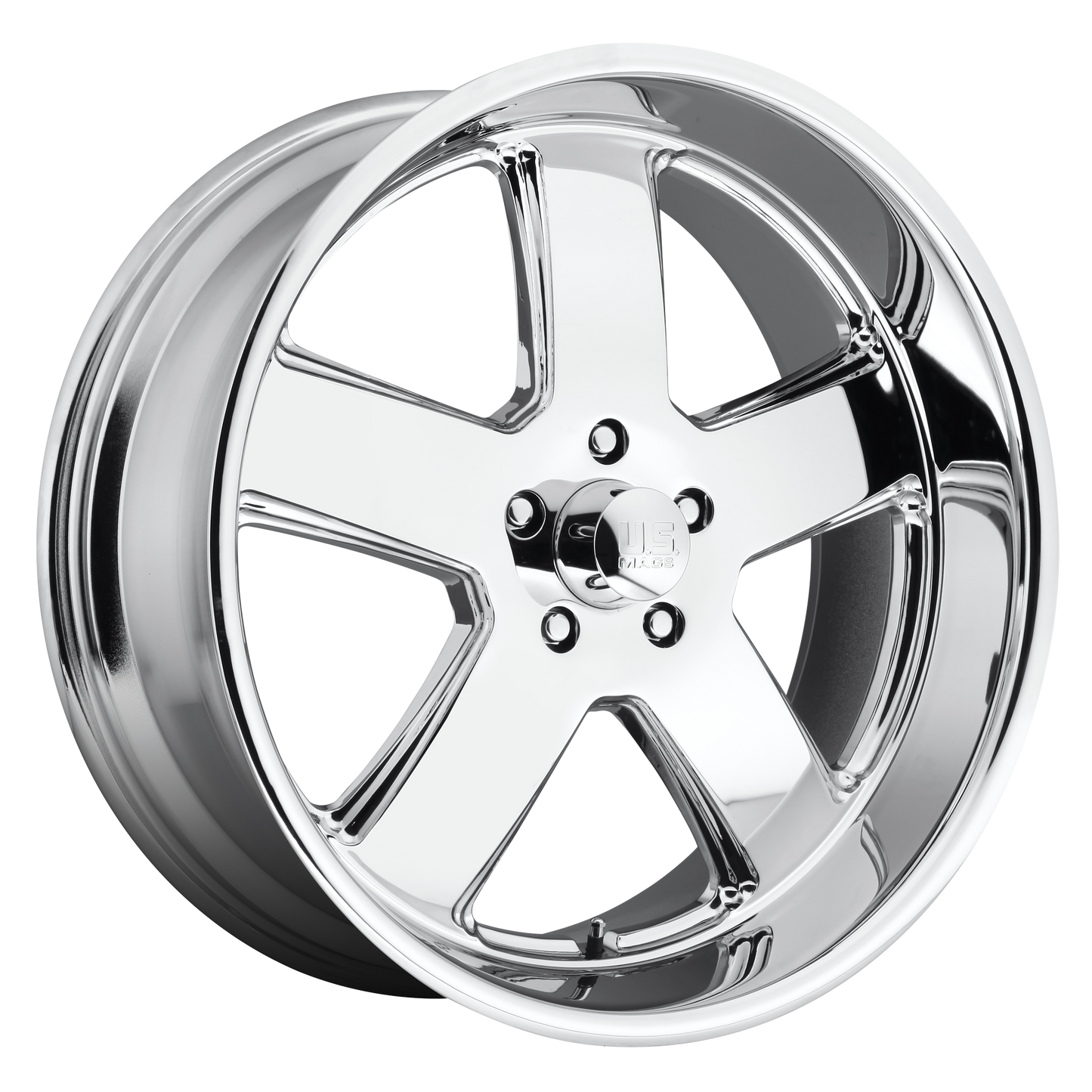 20x8 US Mags U116 HUSTLER CHROME PLATED Wheel 5x4.75 (1mm)
