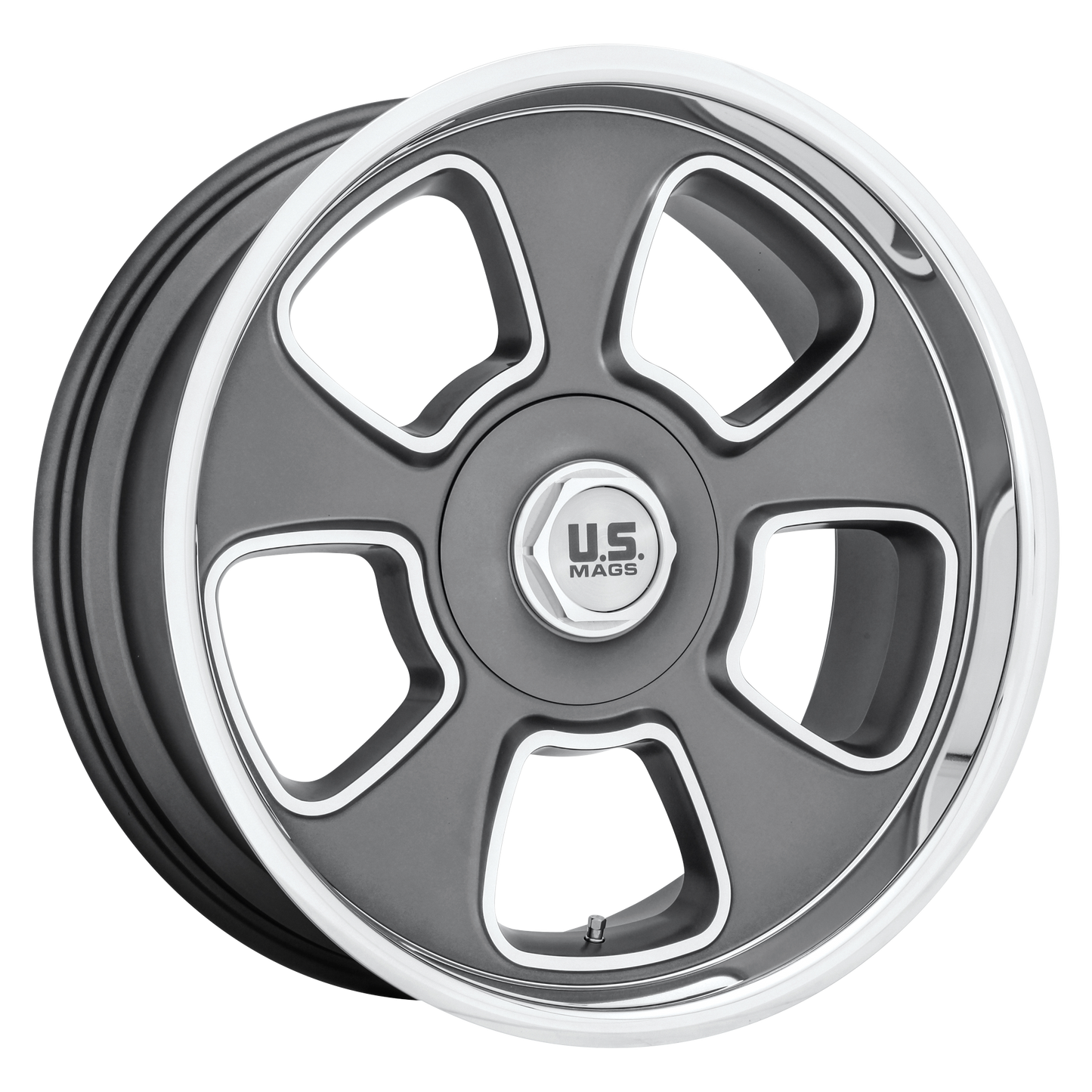 20x8 US Mags U125 BOULEVARD MATTE GUN METAL Wheel 6x5.5 (1mm)