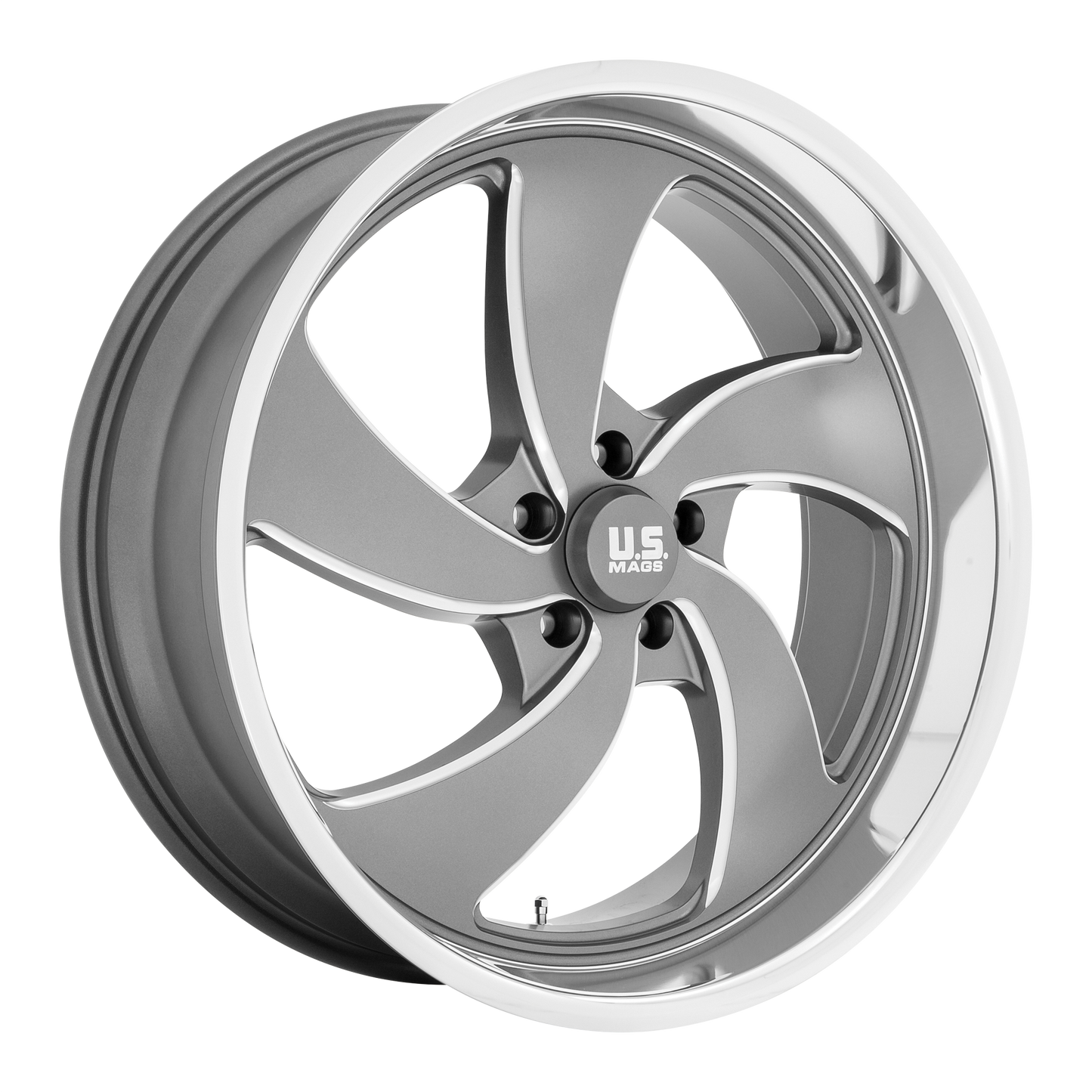 24x9 US Mags U133 Desperado Anthracite Milled Wheel 5x4.75 (1mm)
