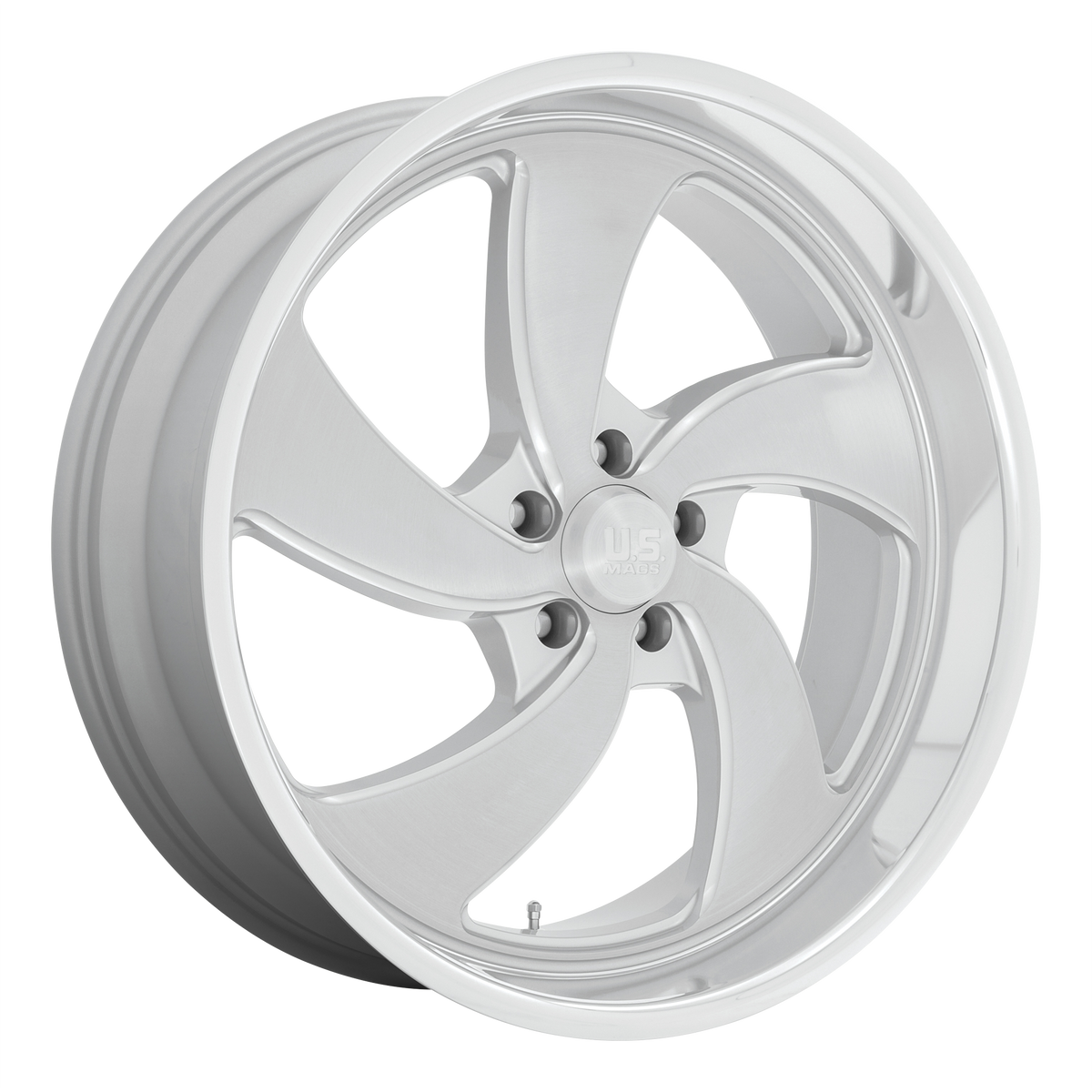 22x8.5 US Mags U134 Desperado Silver Brushed Wheel 5x5 (1mm)