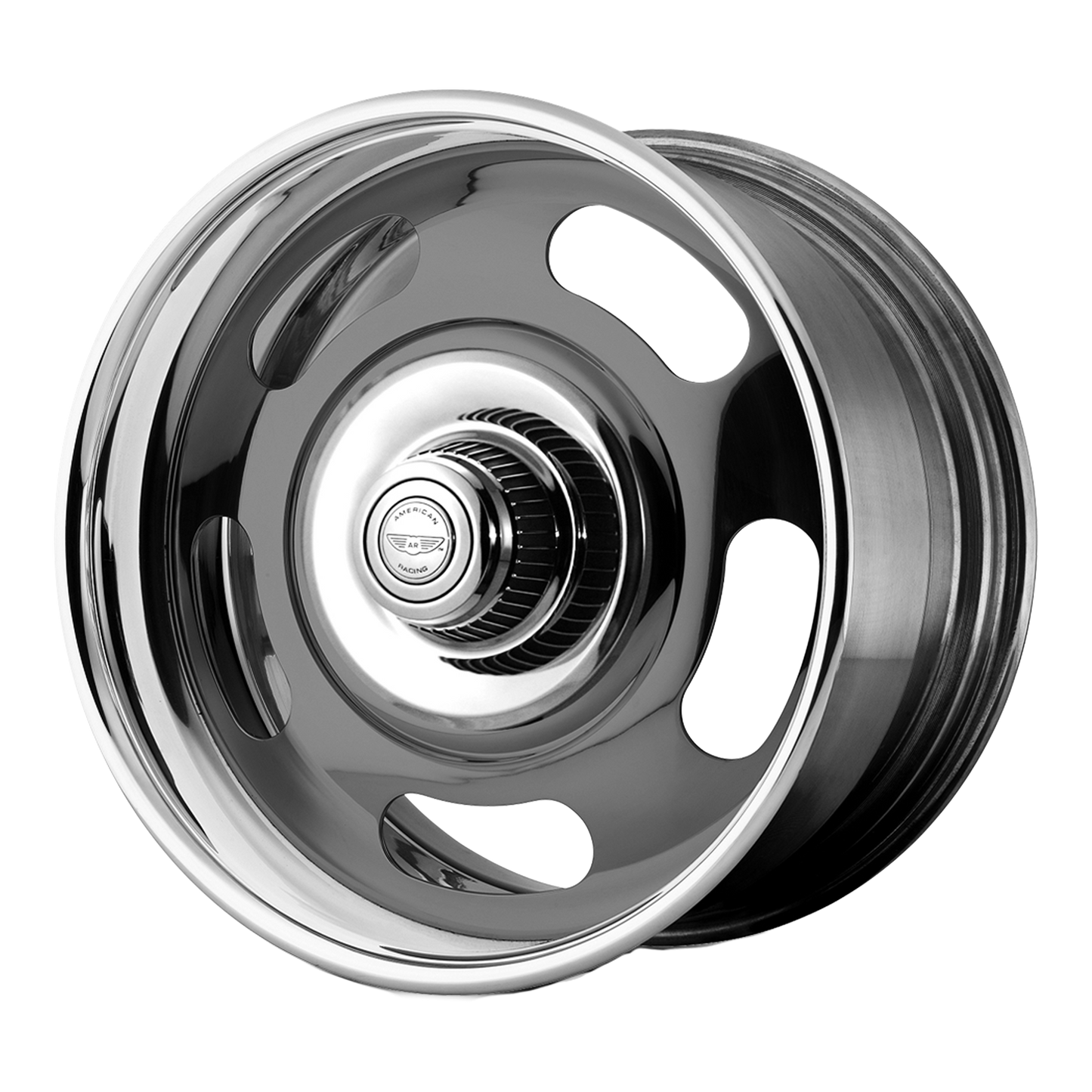 17x8 American Racing VN327 RALLY Gry Ctr Polish Barrel Wheel BLANK (XXmm)