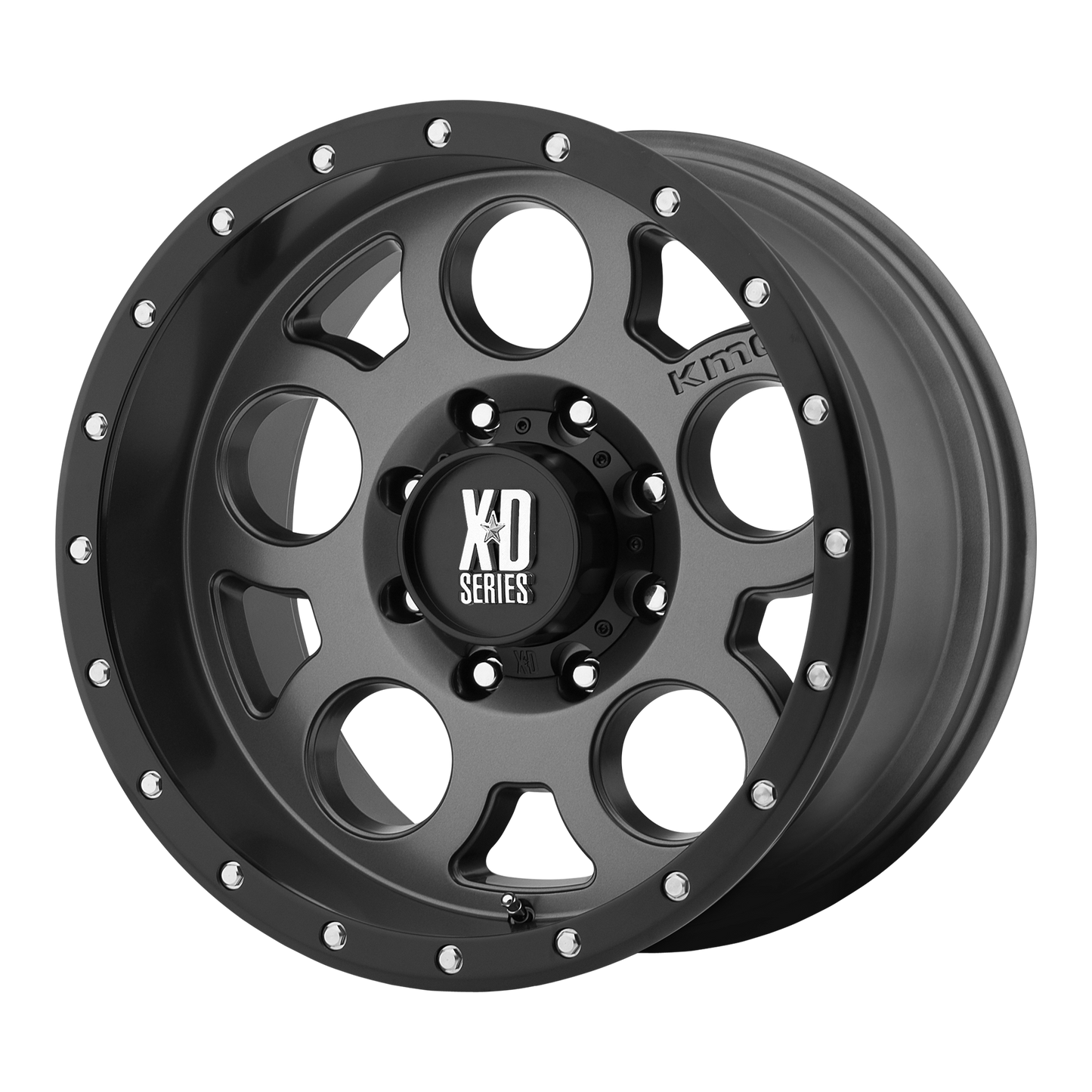 18x9 XD Series XD126 Matte Gray W/Black Ring Wheel 5x5 (-12mm)