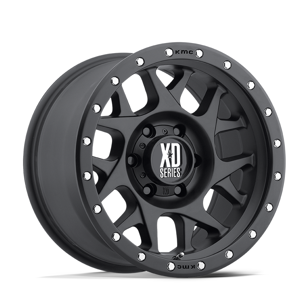 18x9 XD XD127 BULLY Satin Black With Reinforcing Ring Wheel 8X6.5 (-12mm)