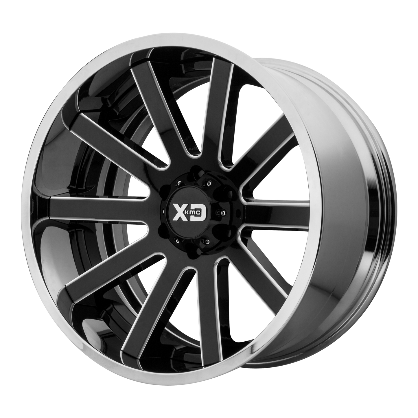 22x10 XD Series XD200 Black W/Chrome Lip Wheel 6x135 (-18mm)