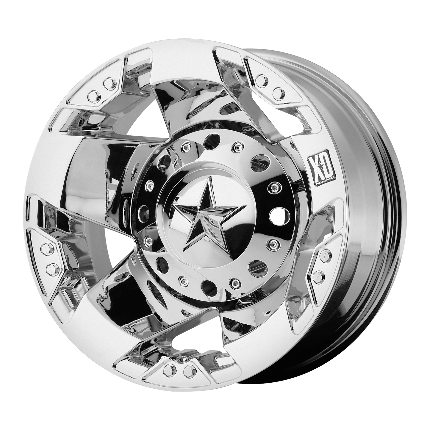 17x6 XD Series XD775 Rockstar Dually Rear Chrome - Rear Wheel 8x200 (-134mm)