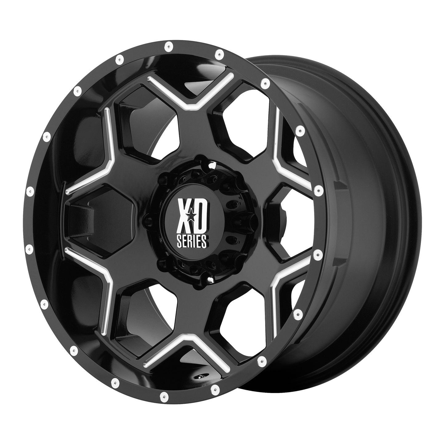 20x10 XD Series XD812 Gloss Black Milled Wheel 8x170 (-24mm)
