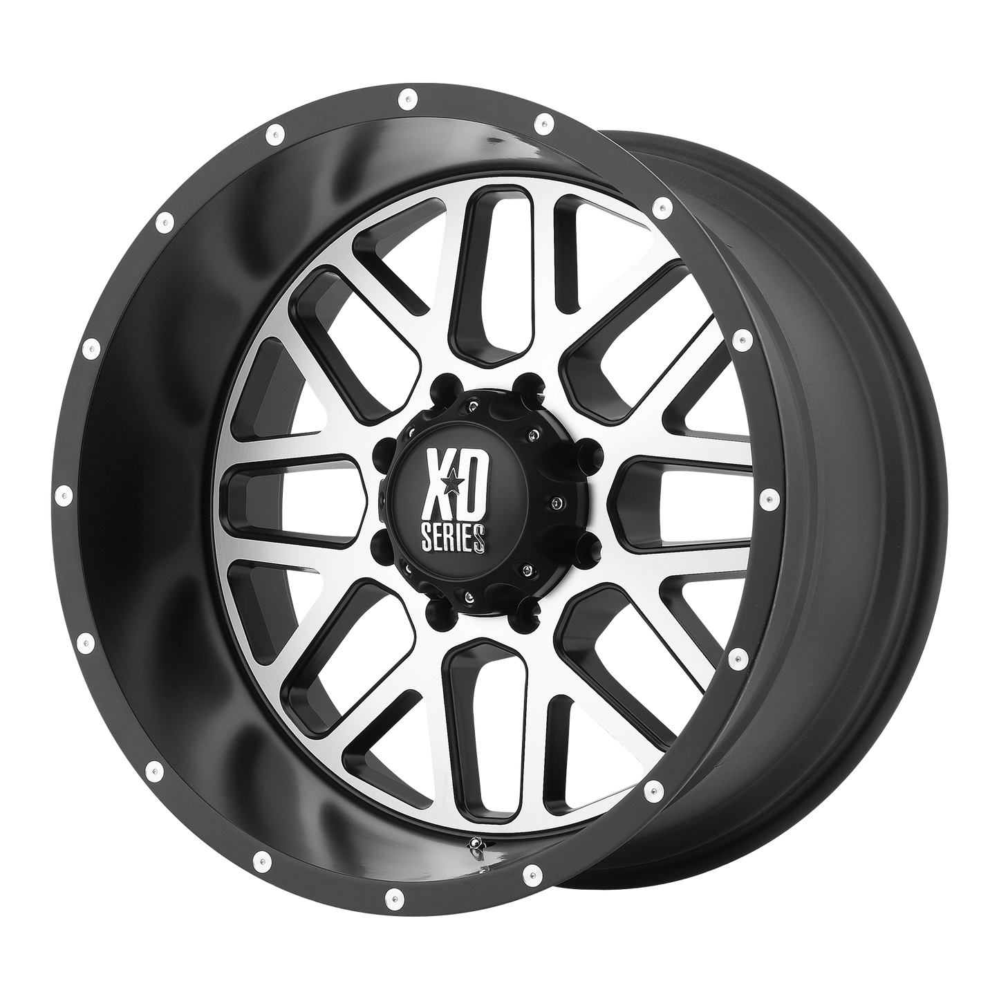 18x8 XD XD820 GRENADE Satin Black Machined Face Wheel 5x130 (48mm)