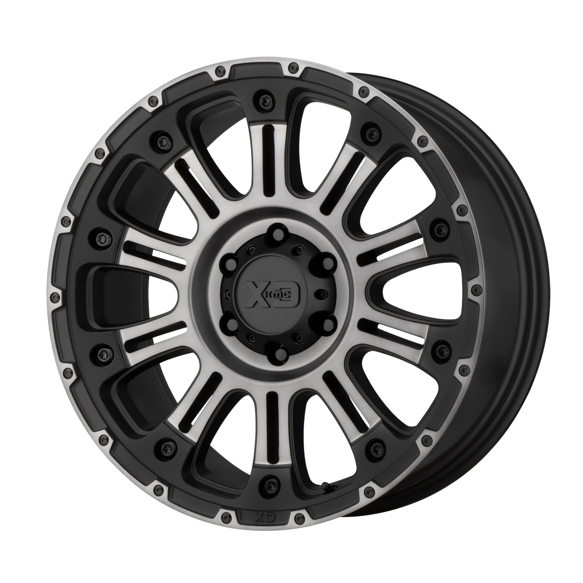 17x9 XD XD829 HOSS II Satin Black Machined Gray Tint Wheel 5x5 (-12mm)