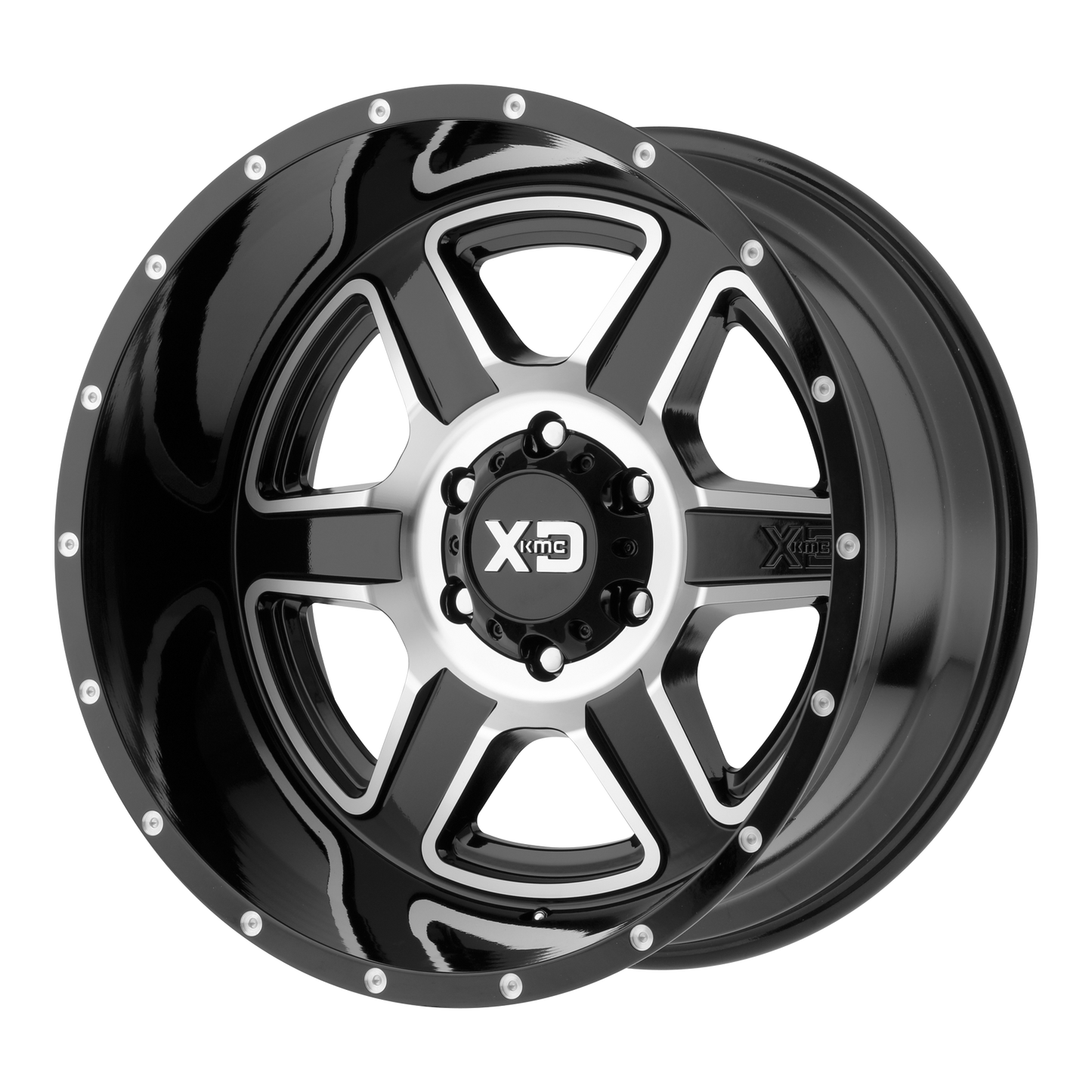 18x9 XD XD832 FUSION Gloss Black Machined Wheel 5x5 (18mm)