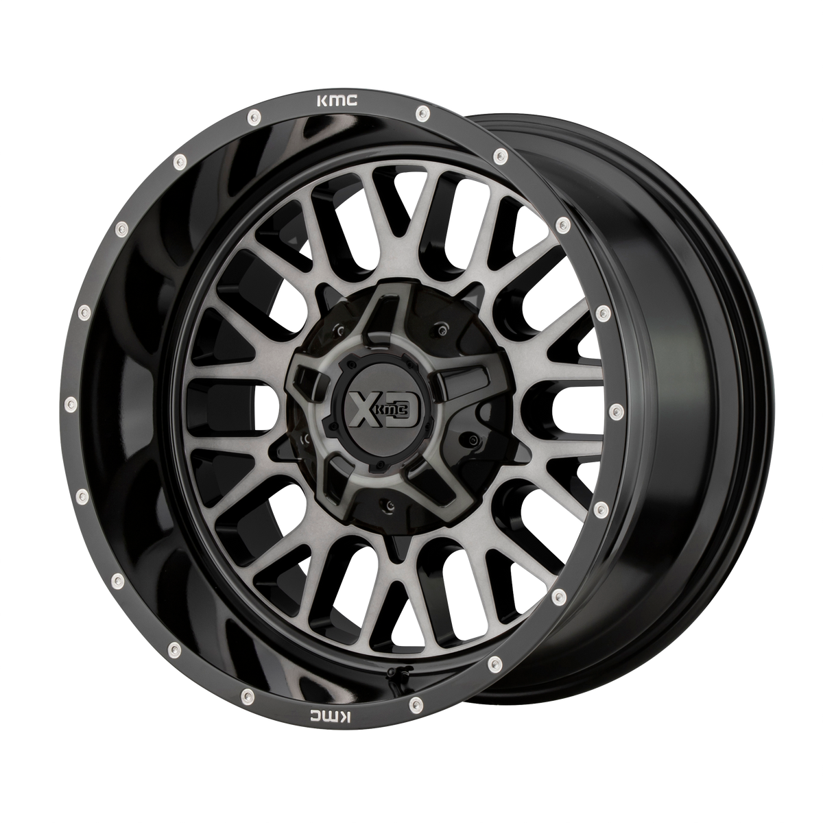 20x9 XD XD842 SNARE Gloss Black Gray Tint Wheel BLANK (18mm)