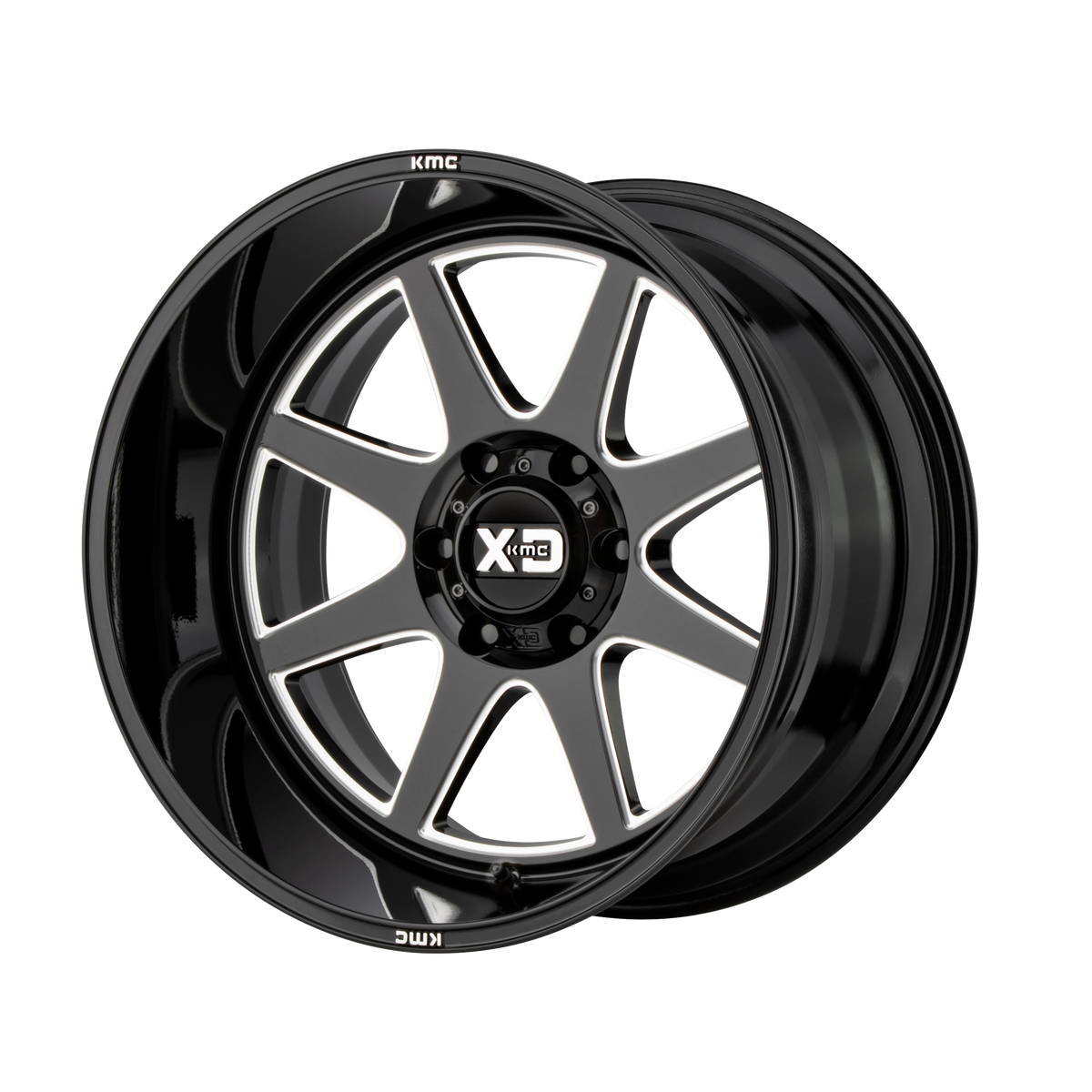 22x12 XD XD844 PIKE Gloss Black Milled Wheel 8x170 (-44mm)