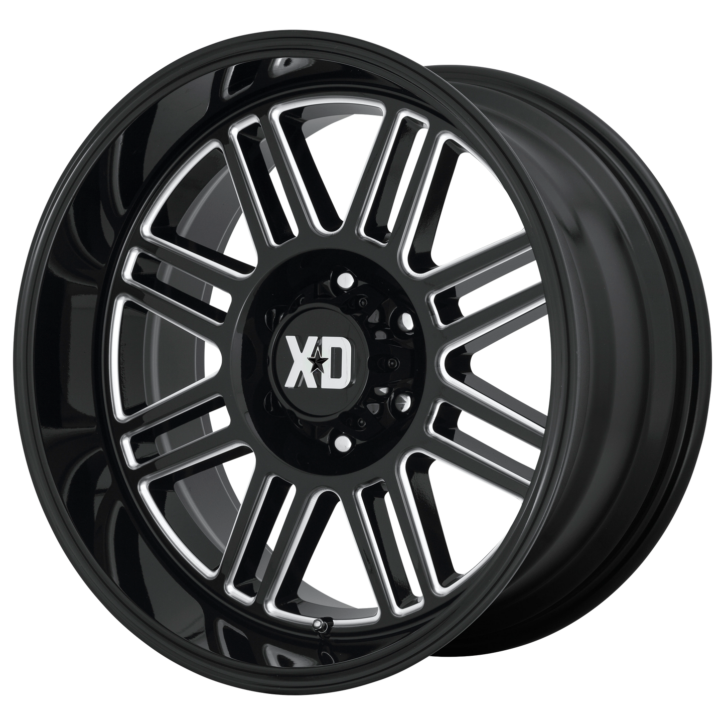 22x10 XD XD850 CAGE Gloss Black Milled Wheel 6x135 (-18mm)