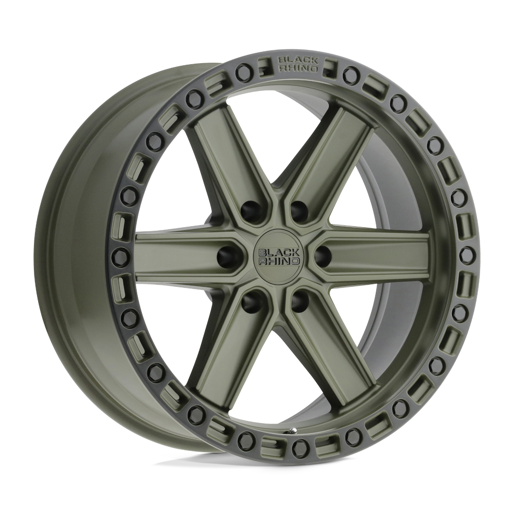 17x9 Black Rhino HENDERSON OLIVE DRAB GREEN W/ BLACK RING Wheel 6x135 (0mm)