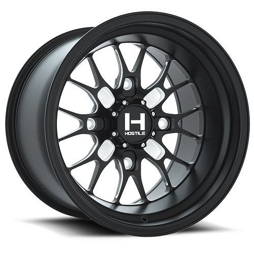 15x8 Hostile UTV HF11 Boost Satin Black & Milled FORGED Wheel 4x156 (0mm)