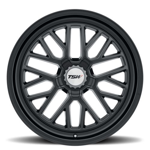 20x8.5 TSW HOCKENHEIM S SEMI GLOSS BLACK (GUNMETAL HEX NUT) Wheel 5x112 (42mm)