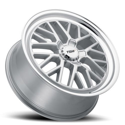 18x9.5 TSW HOCKENHEIM S SILVER W/ MIRROR CUT LIP Wheel 5x120 (40mm)