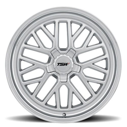 19x9.5 TSW HOCKENHEIM S SILVER W/ MIRROR CUT LIP Wheel 5x120 (40mm)