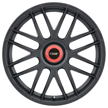 19x8.5 TSW HOCKENHEIM-T DOUBLE BLACK W/ BALL MILLED SPOKE Wheel 5x112 (35mm)