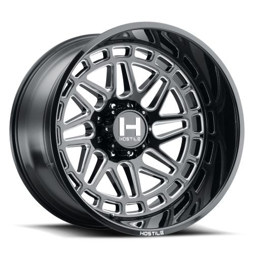 20x9 Hostile H122 Reaper Blade Cut (Gloss Black & Milled) Wheel 8x170 (0mm)