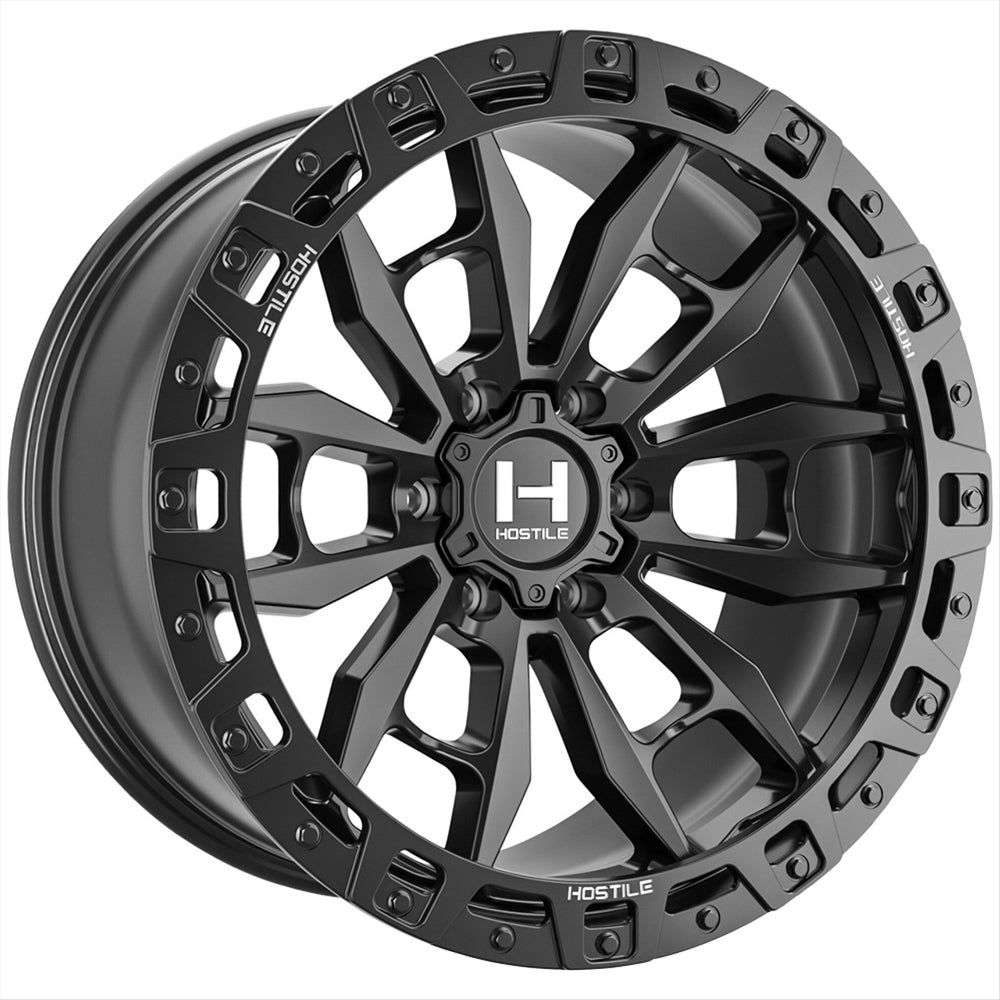 20x9 Hostile H130 Crandon Asphalt (Satin Black) Wheel 8x170 (1mm)