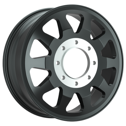 20x8.25 Hostile H400 Dually Inner Asphalt (Black) Wheel 8x200 (115mm)