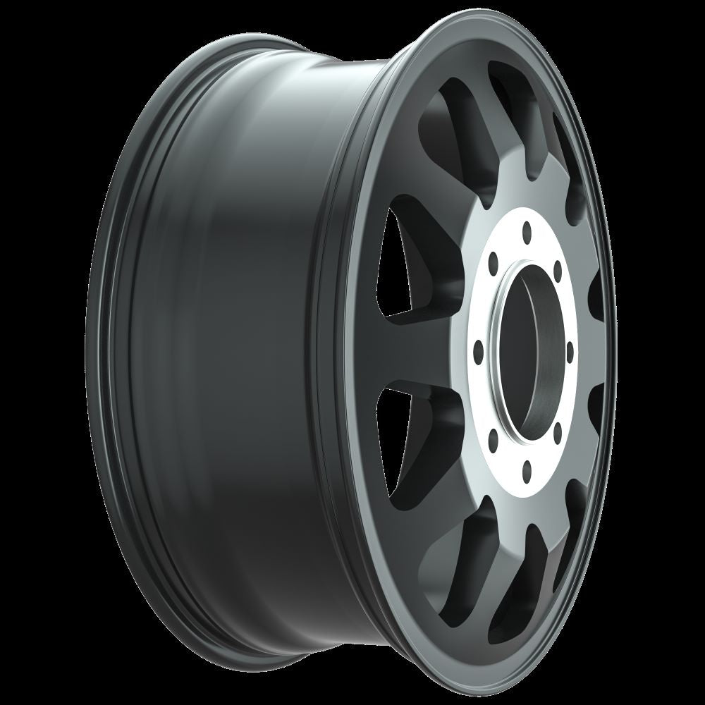 20x8.25 Hostile H400 Dually Inner Asphalt (Black) Wheel 8x200 (115mm)