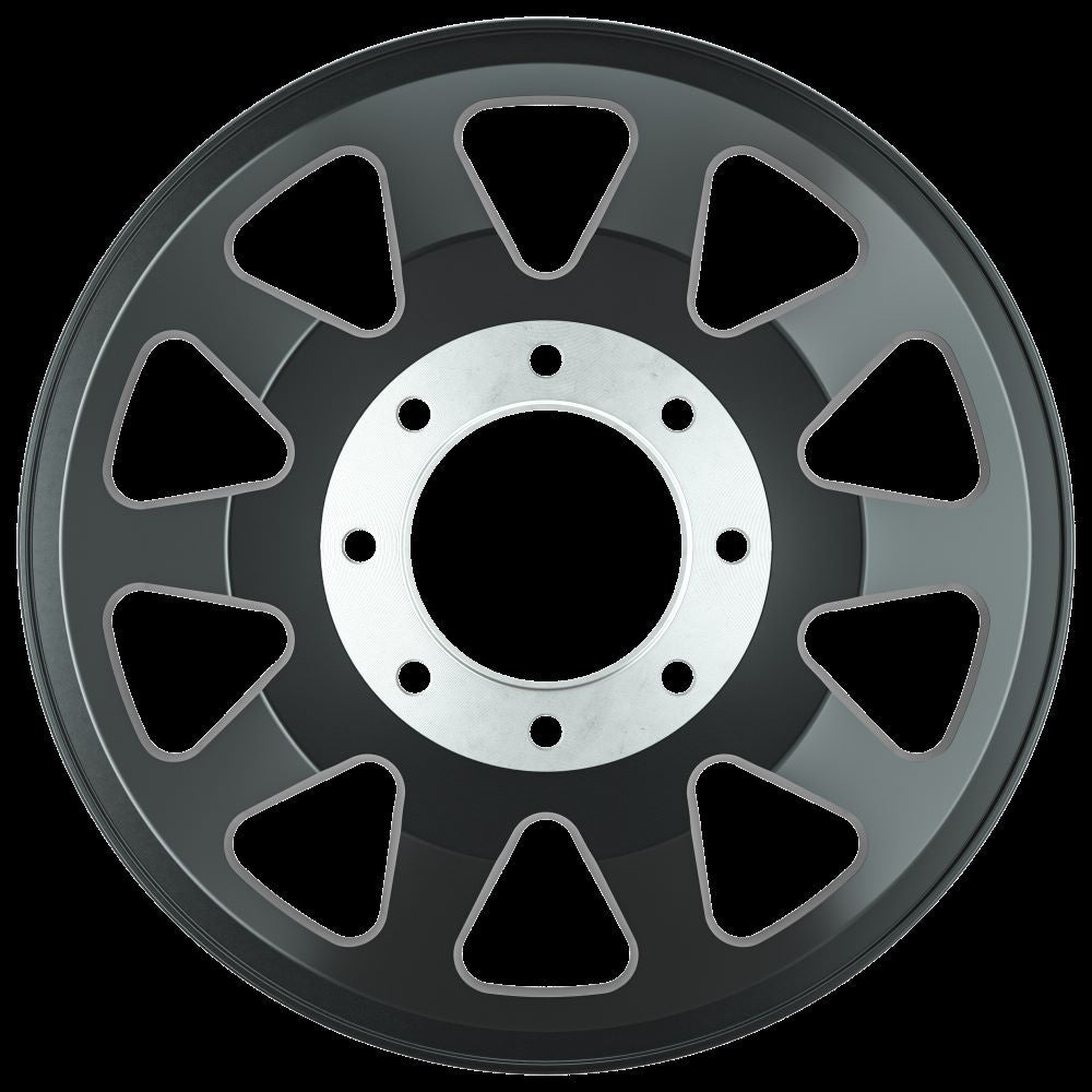 20x8.25 Hostile H400 Dually Inner Asphalt (Black) Wheel 8x200 (115mm)