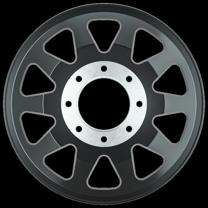 20x8.25 Hostile H400 Dually Inner Asphalt (Black) Wheel 8x200 (115mm)
