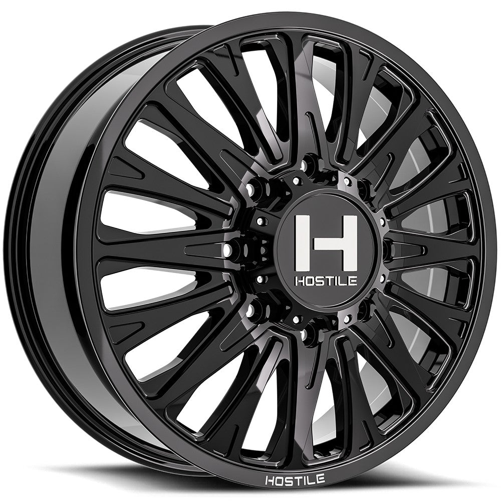 22x8.25 Hostile H404 Ghost Asphalt DUALLY FRONT Wheel 8x210 (123mm)