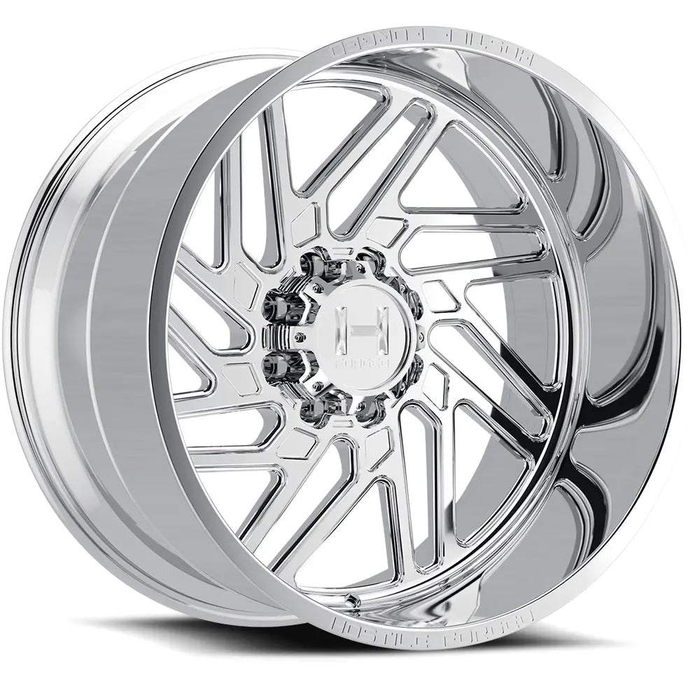 22x12 Hostile HF116 Jigsaw Polished FORGED LEFT Wheel 8x6.5 (-44mm)