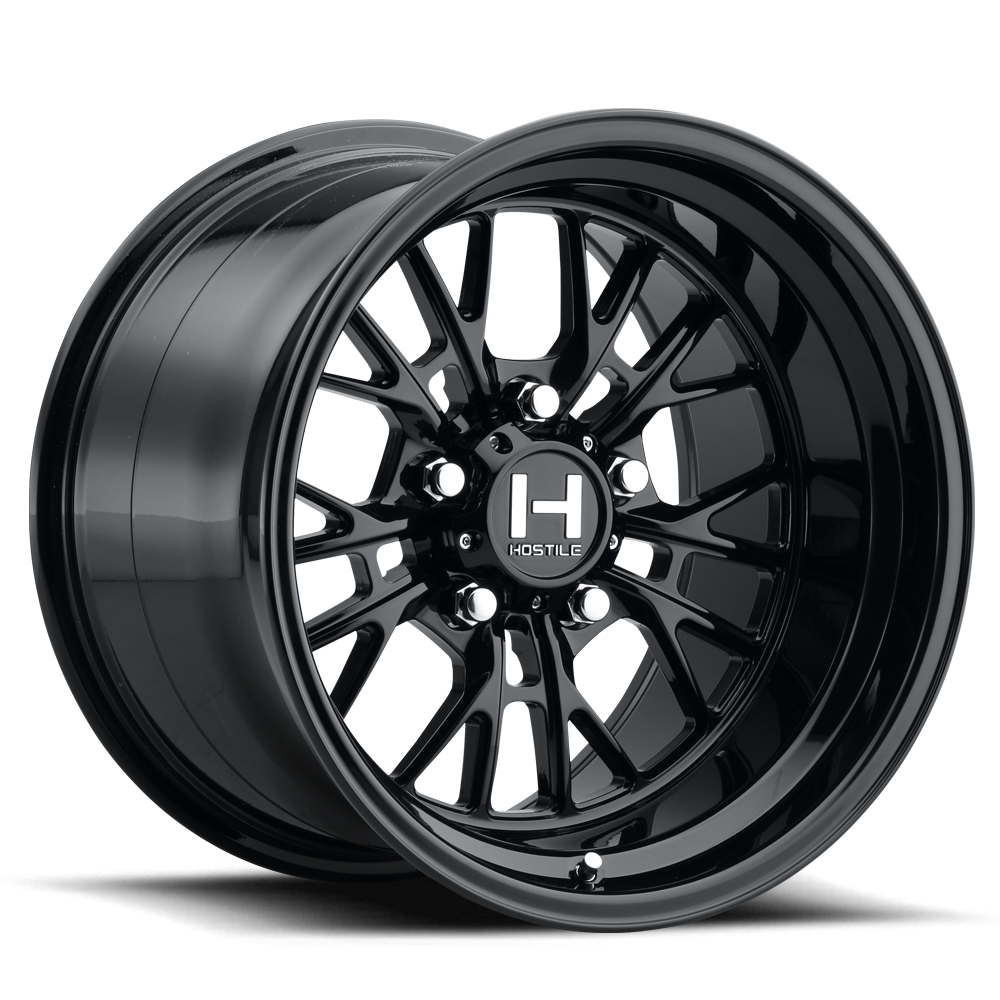 15x10 Hostile Hurricane Asphalt (Gloss Black) FORGED UTV Wheel 5x4.5 (0mm)